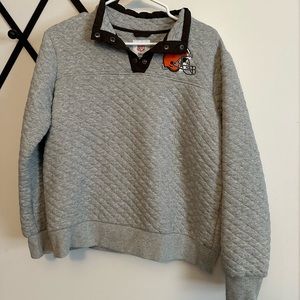 Vintage quilted Cleveland Browns snap neck